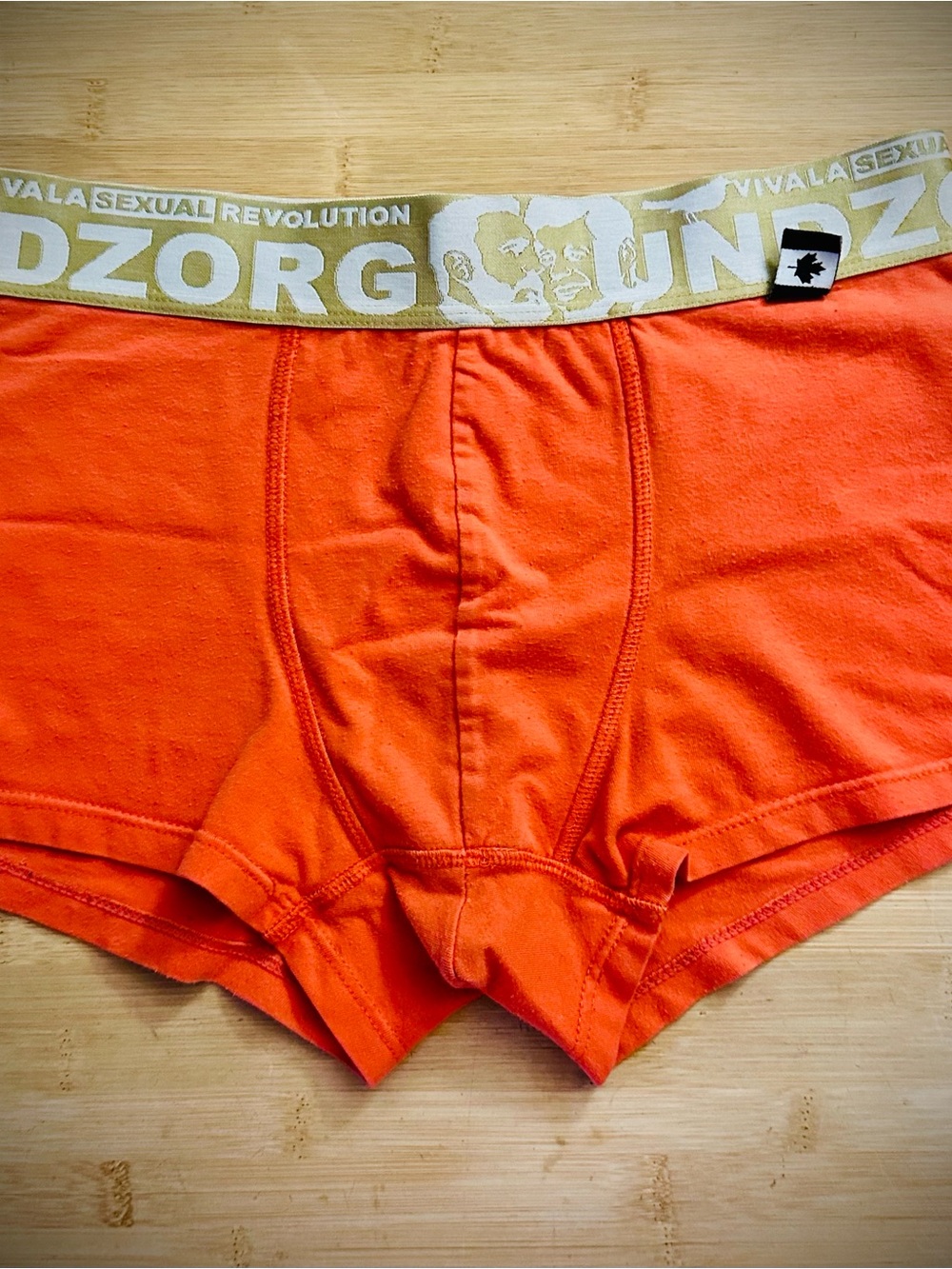 Orange Men's Boxer Briefs with Branded Waistband
